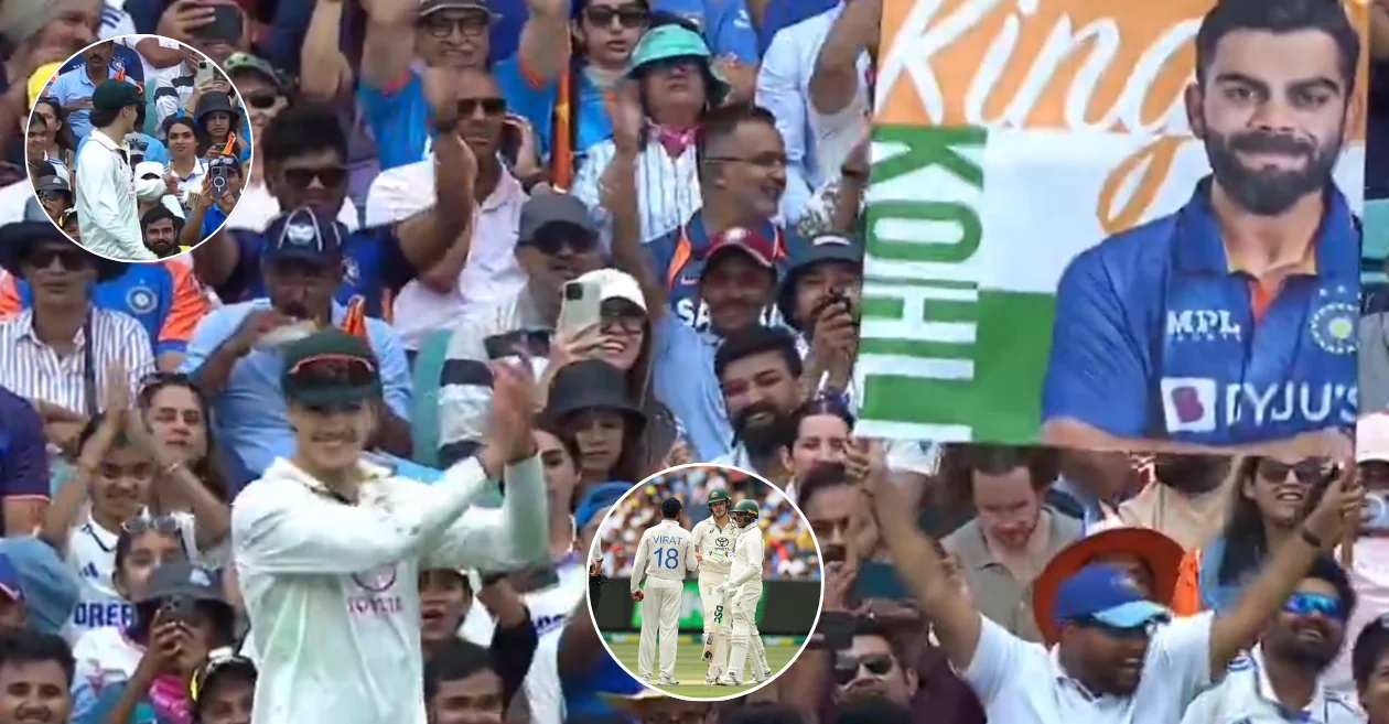 AUS vs IND [WATCH]: Indian fan teases Sam Konstas with Virat Kohli poster on Day 1 of the Sydney Test