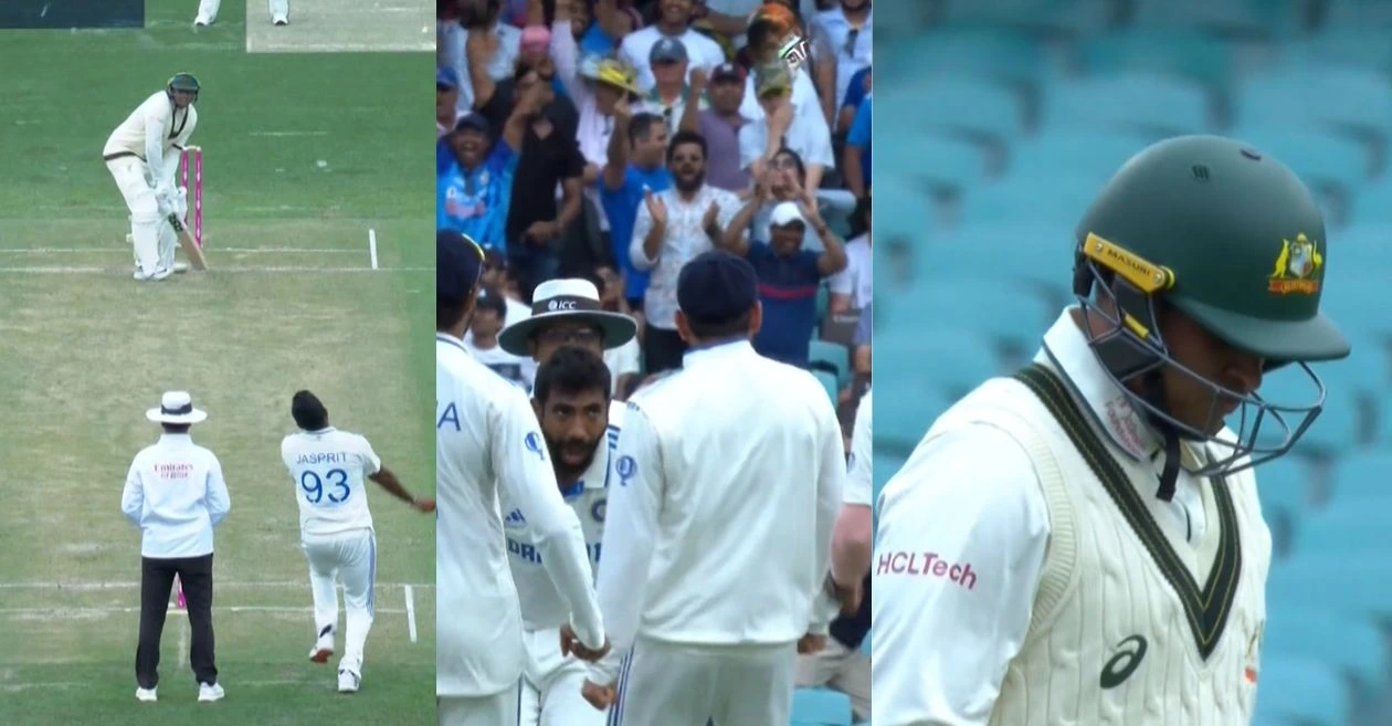 AUS vs IND [WATCH]: Jasprit Bumrah celebrated in a fierce manner after dismissing Usman Khawaja on Day 1 of SCG Test