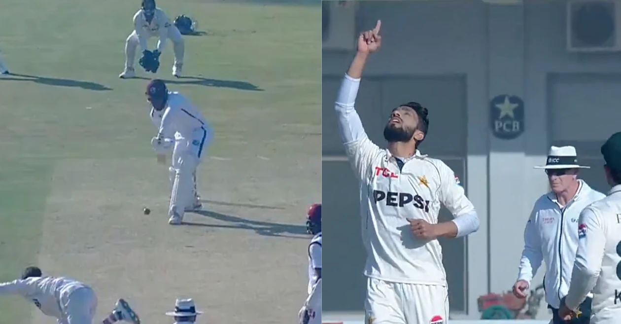 WATCH: Kashif Ali picks up his first Test wicket by dismissing Mikyle Louis | PAK vs WI