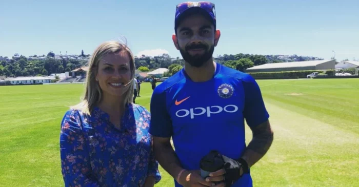 Laura McGoldrick with Virat Kohli