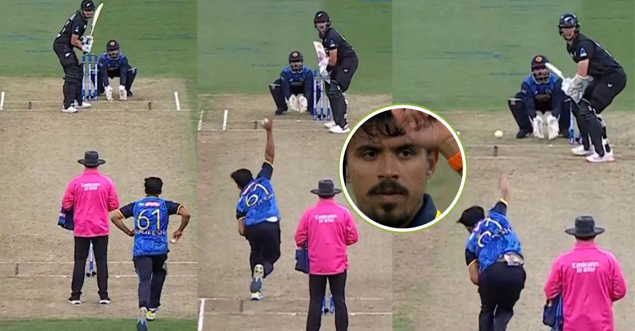 NZ vs SL [WATCH]: Maheesh Theekshana lights up Seddon Park with a brilliant hat-trick in the Hamilton ODI