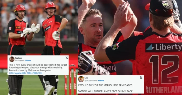 BBL|14 [Twitter reactions]: Will Sutherland and Tom Rogers steer Melbourne Renegades to a thrilling last-over victory against Perth Scorchers