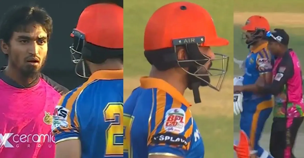 WATCH: Mohammad Nawaz and Tanzim Hasan engage in physical altercation during a match in BPL 2024-25