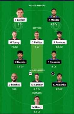 NZ vs SL Dream11 Team for today’s match January 11, 100 am GMT