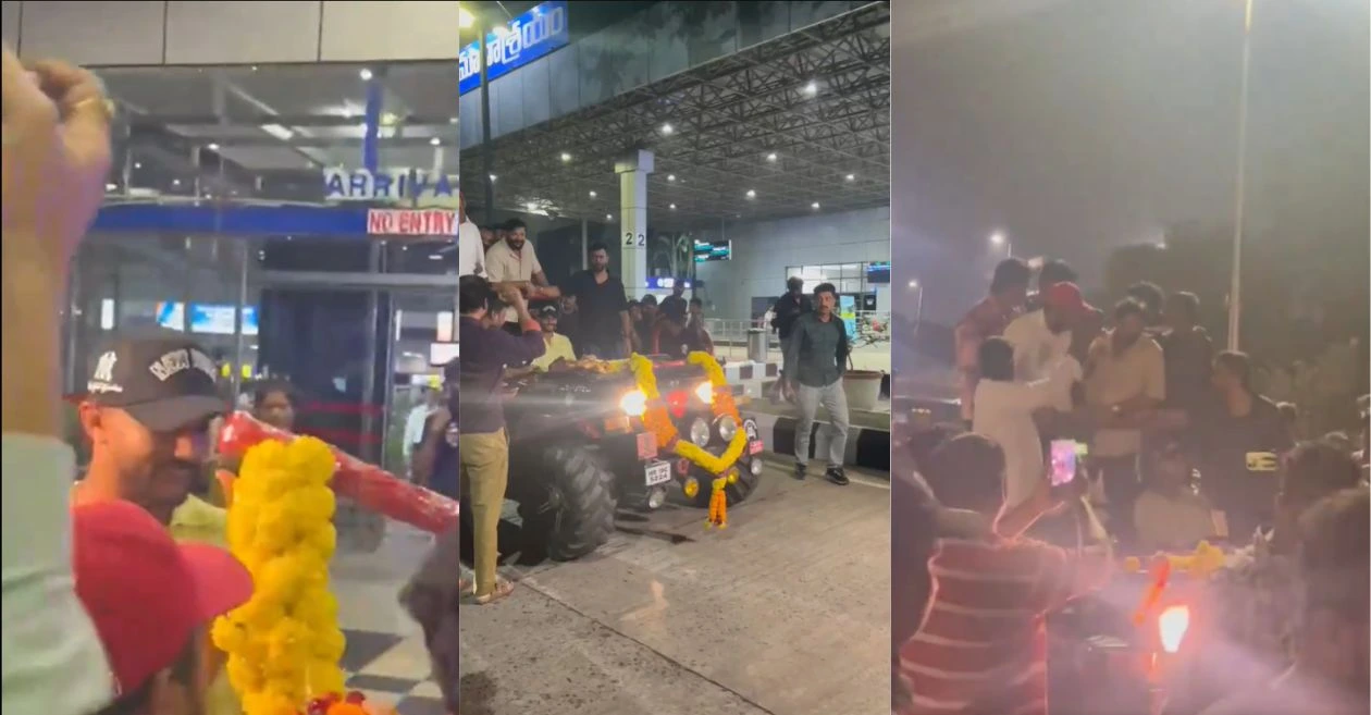 WATCH: Nitish Kumar Reddy receives a grand welcome upon his return to India after heroics in BGT 2024-25 against Australia