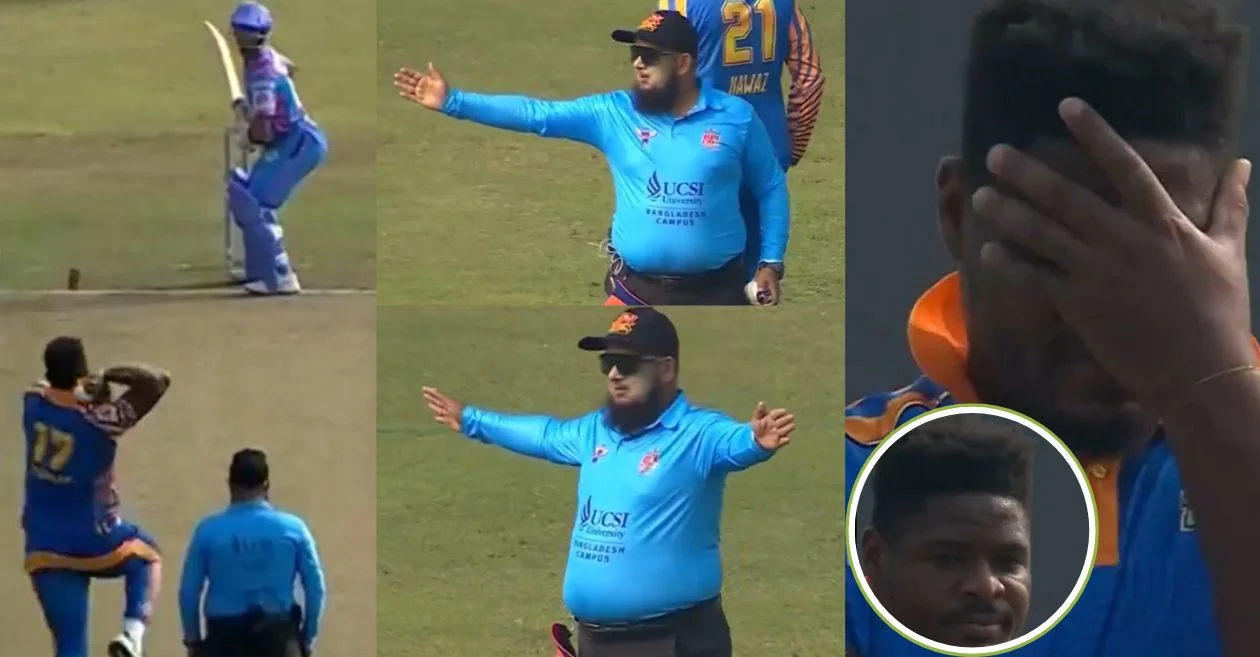 WATCH: Oshane Thomas concedes 15 runs off a single delivery during BPL 2024-25