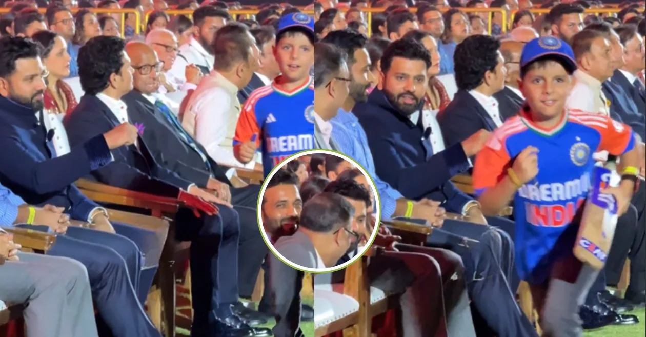 WATCH: Ajinkya Rahane’s reaction steals the show after a young fan ignores Rohit Sharma’s fist bump