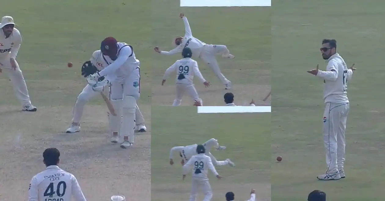 WATCH: Salman Ali Agha plucks a screamer to dismiss Kevin Sinclair on Day 3 of first Test – PAK vs WI