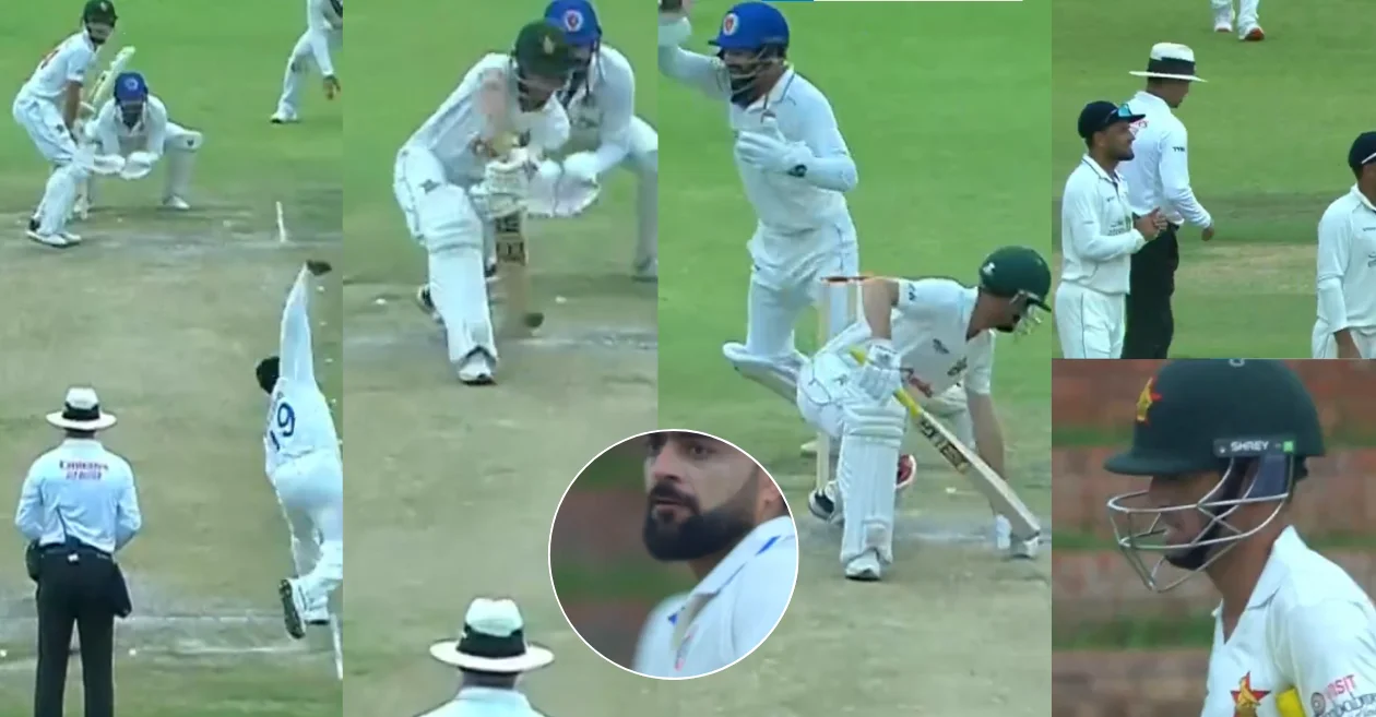 ZIM vs AFG [WATCH]: Sean Williams exhibits exceptional sportsmanship after being declared not out by the umpire on Day 2 of the second Test