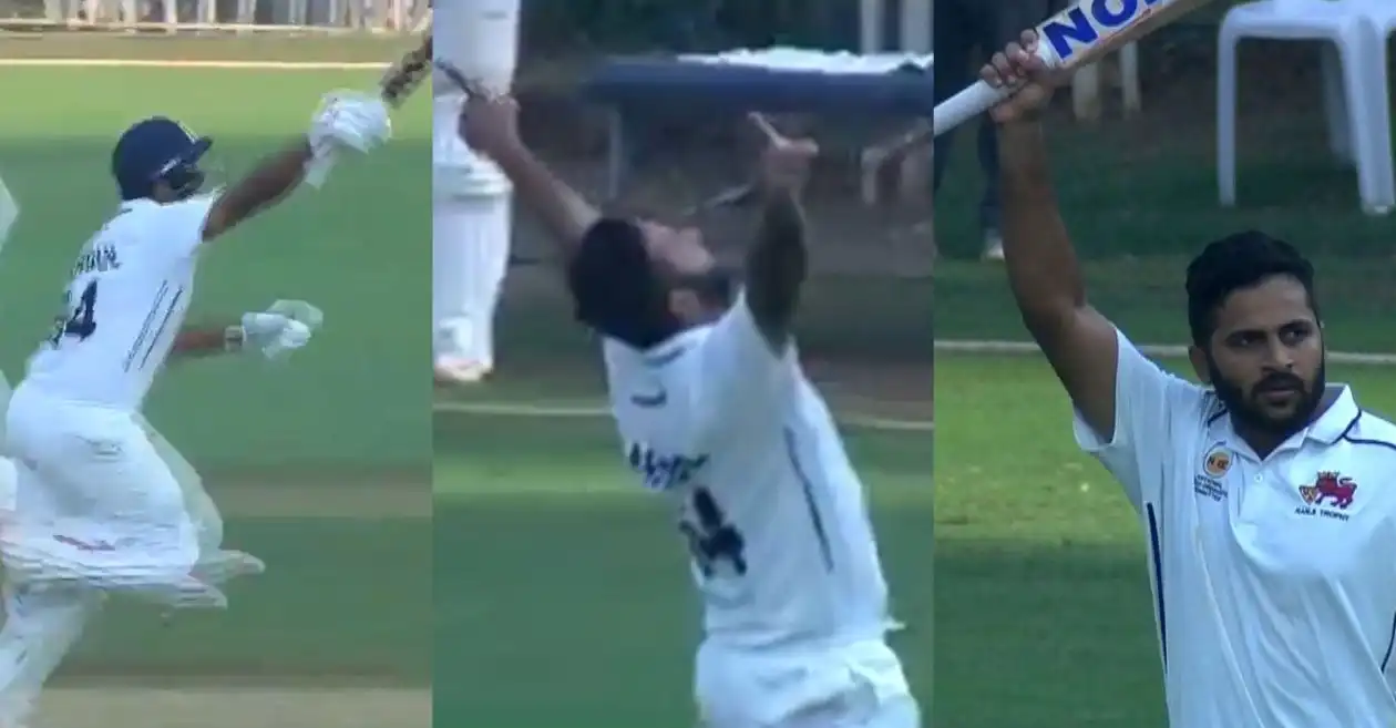 WATCH: Shardul Thakur’s thunderous celebration after smashing a fighting century in Ranji Trophy