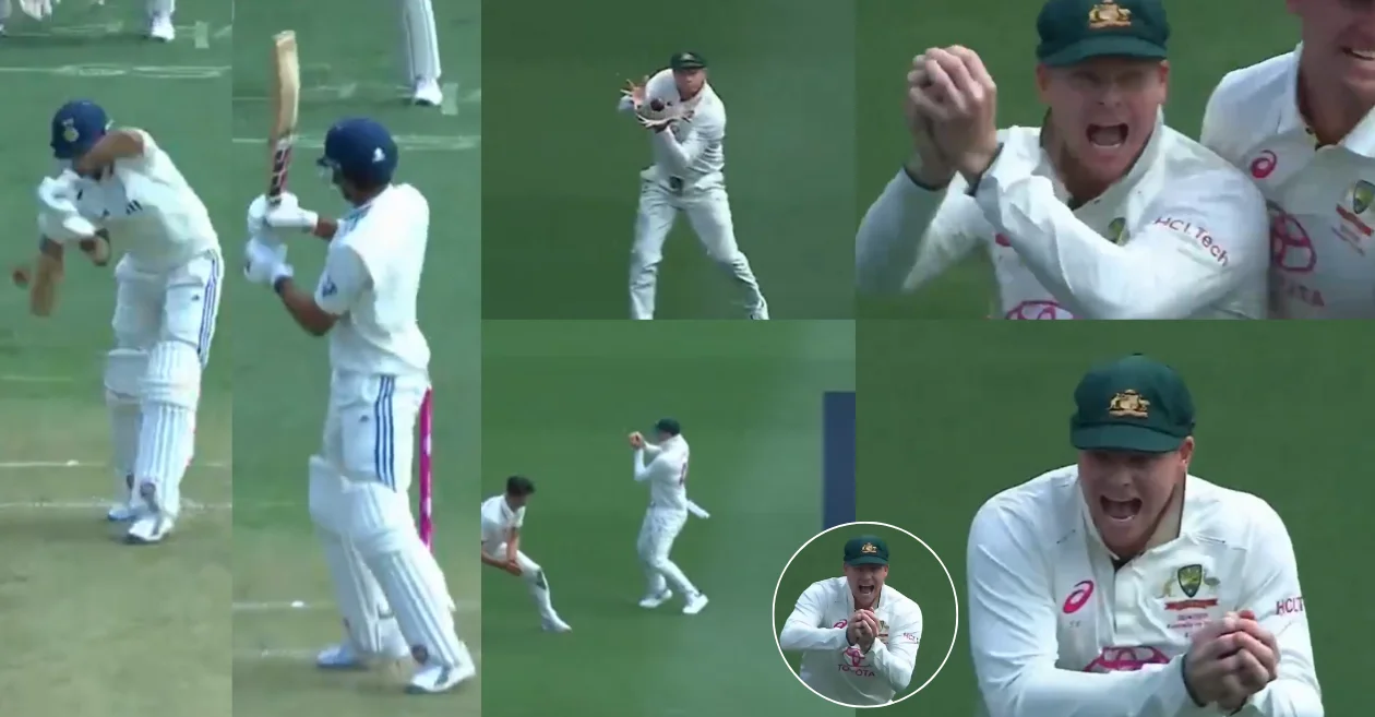 AUS vs IND [WATCH]: Steve Smith’s cheeky dig at umpire after spectacular catch of Nitish Reddy on Day 1 of the SCG Test