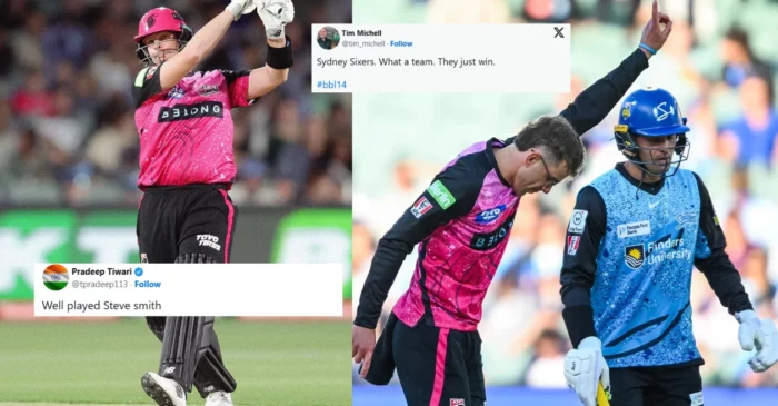 BBL|14 [Twitter Reactions]: Steve Smith leads Sydney Sixers to a nail-biting win against Adelaide Strikers