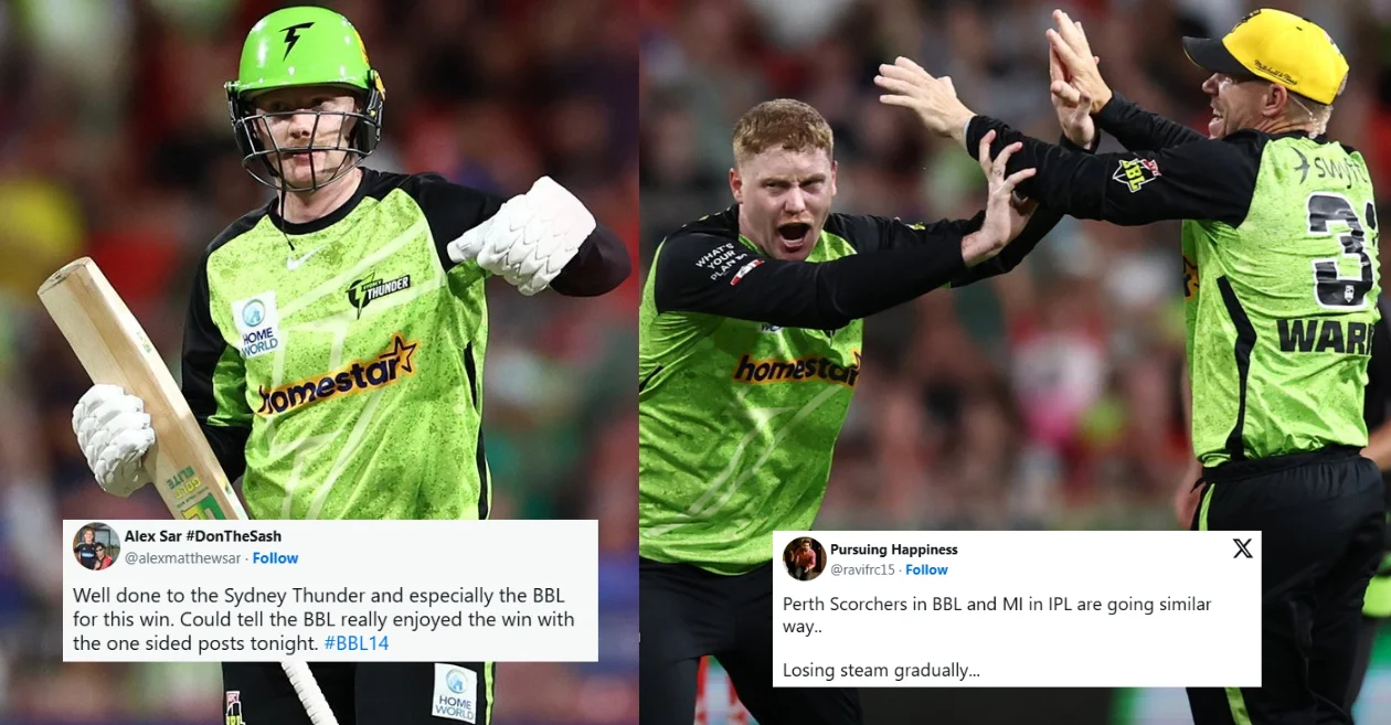 BBL|14 [Twitter reactions]: Tom Andrews’ all-round brilliance propels Sydney Thunder into the playoffs with a commanding victory over Perth Scorchers