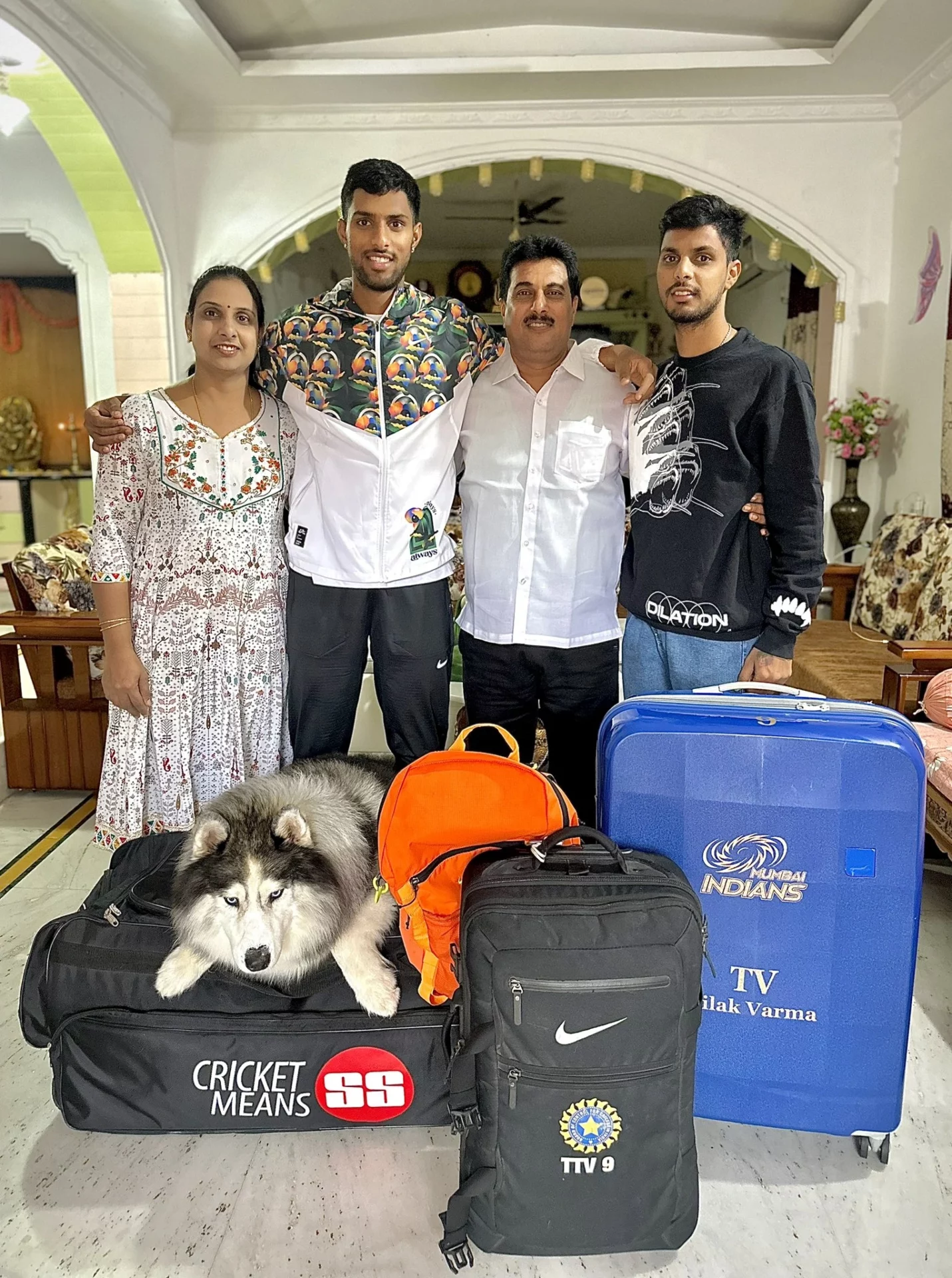 Tilak Varma and his family