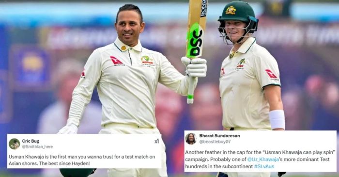 SL vs AUS 2025: Fans hail Usman Khawaja after his remarkable century on Day 1 of the first Test