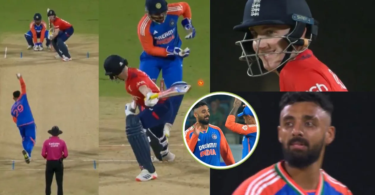 IND vs ENG [WATCH]: Varun Chakravarthy cleans up Harry Brook with a jaffa in the 2nd T20I