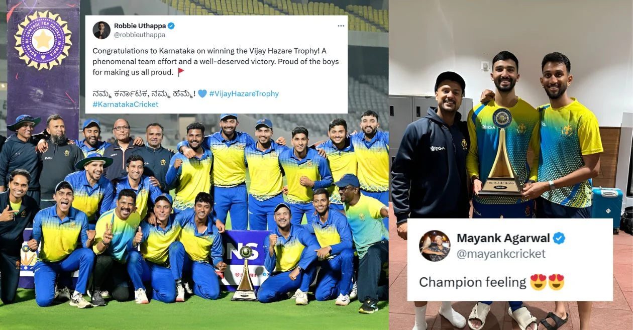 Twitter reactions: Mayank Agarwal’s Karnataka defeats Karun Nair’s Vidarbha in the Vijay Hazare Trophy 2024-25 final