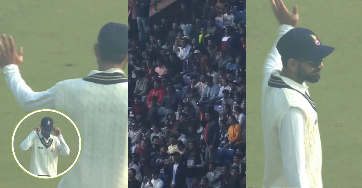 WATCH: Crowd erupts in ‘Kohli…Kohli…’ chants as Virat Kohli makes his Ranji Trophy return for Delhi at Arun Jaitley Stadium