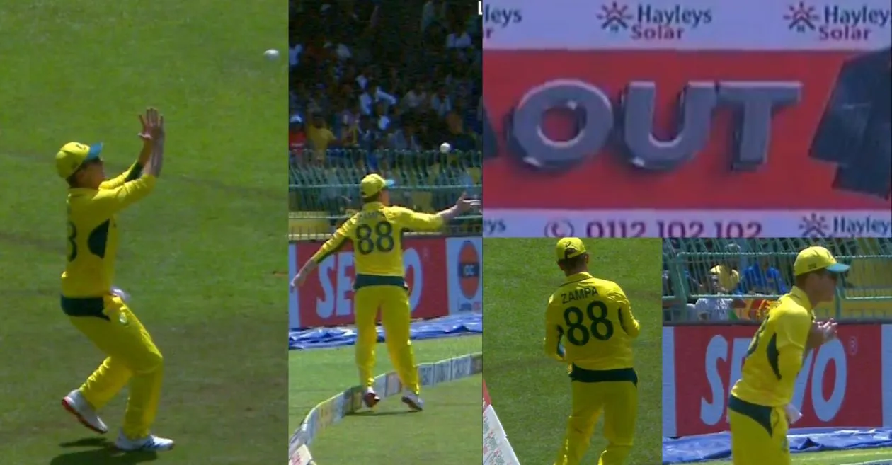 SL vs AUS [WATCH]: Adam Zampa grabs a blinder to dismiss Nishan Madushka in 2nd ODI