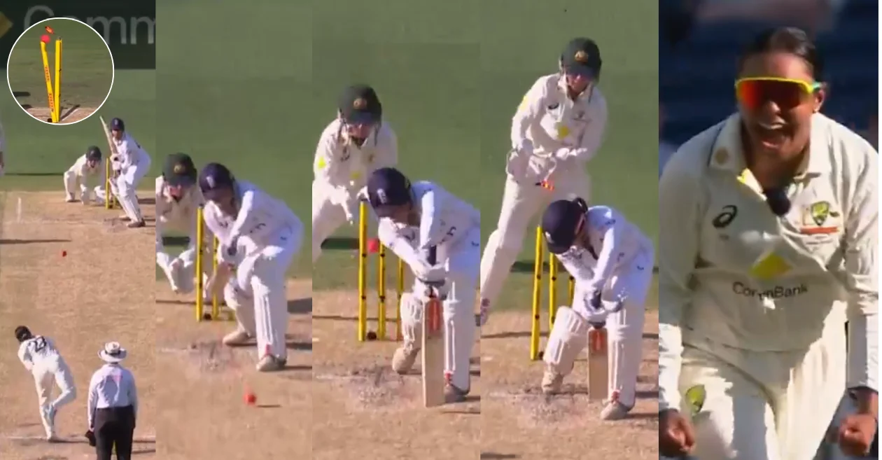 WATCH: Alana King cleans up Sophia Dunkley with a ripper on Day 3 of the Pink-Ball Test | Women Ashes series 2025