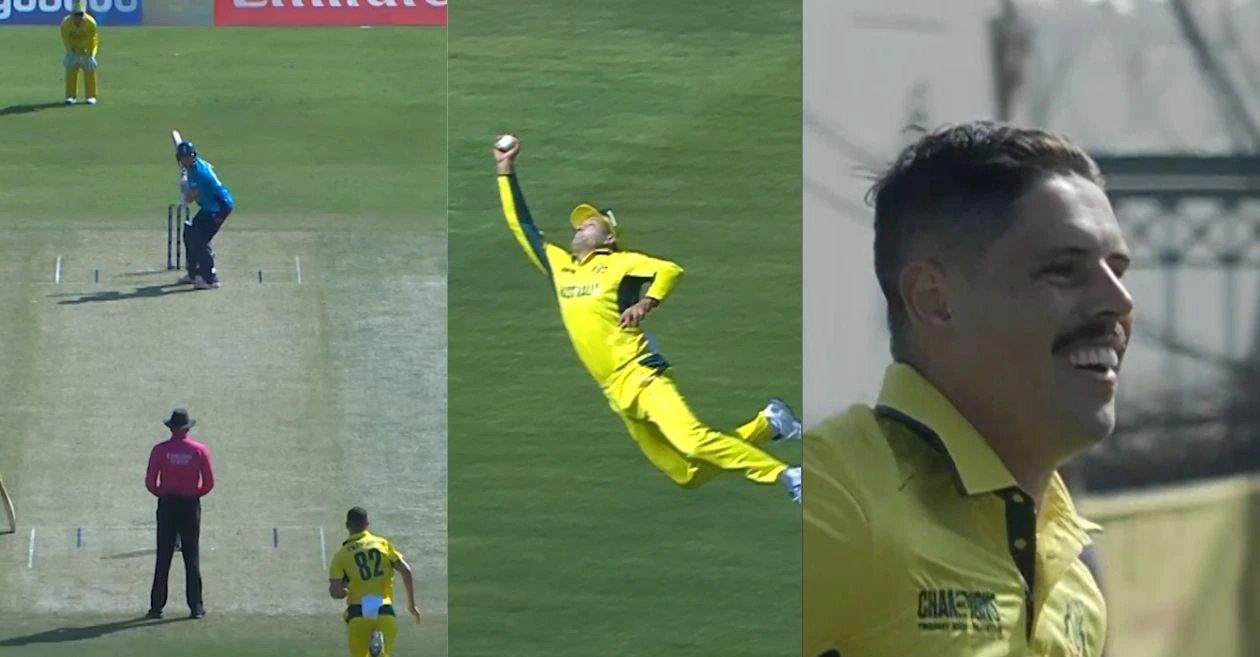 AUS vs ENG [WATCH]: Alex Carey grabs a flying catch to dismiss Phil Salt in Champions Trophy 2025