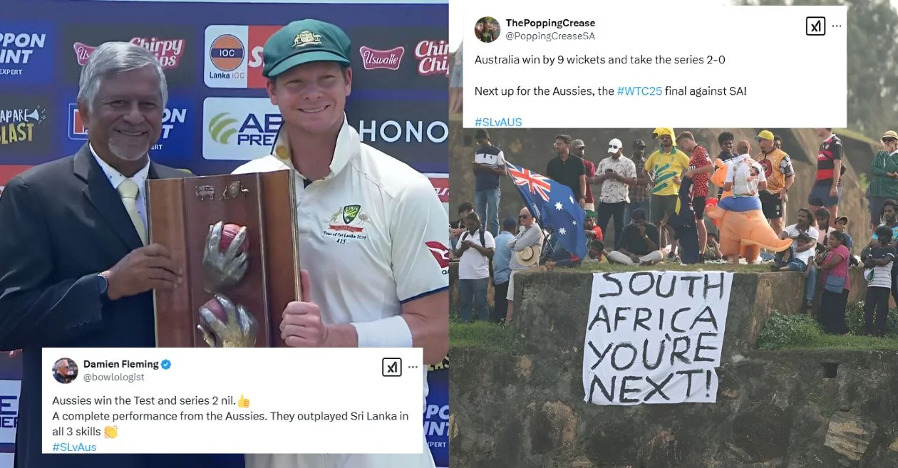 Warne-Muralitharan Trophy: Netizens celebrate as Australia thrash Sri Lanka in the second Test to complete series whitewash