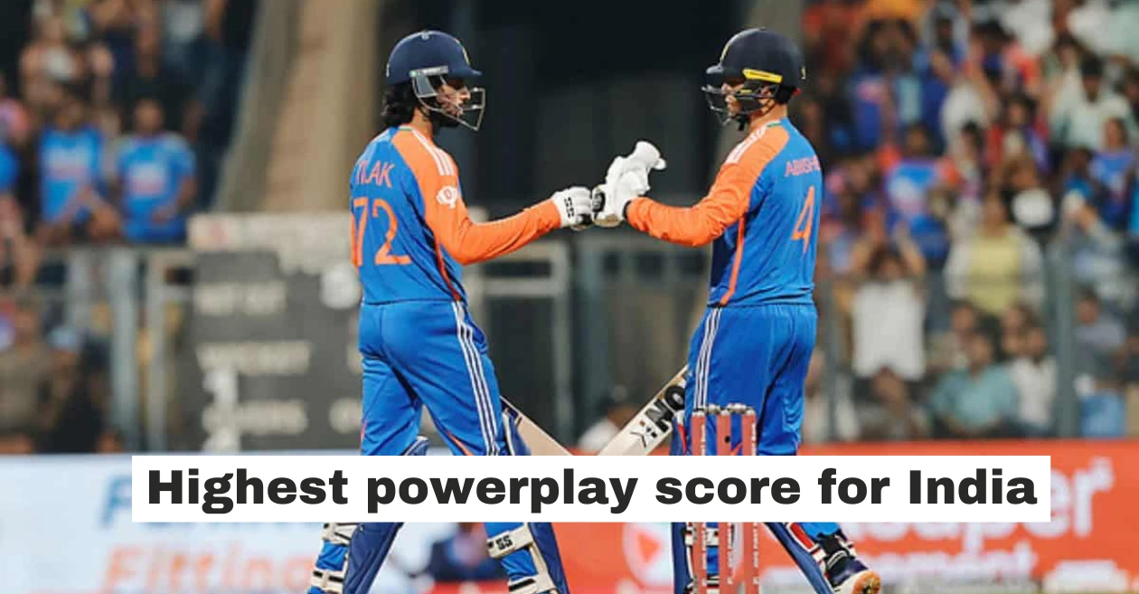 Top 5 powerplay scores for India in T20Is