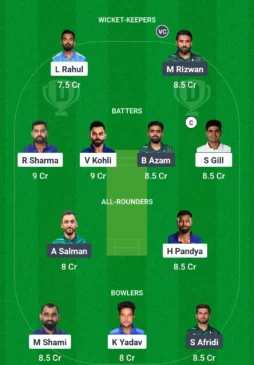 IND vs PAK Dream11 February 23