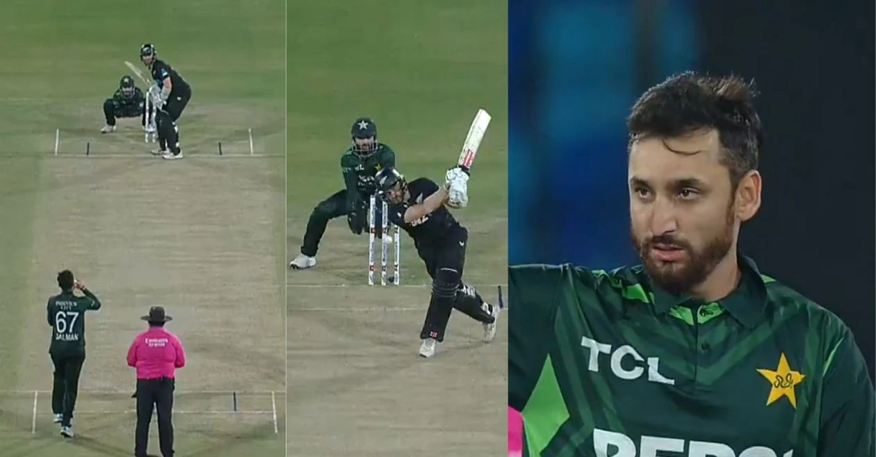 PAK vs NZ [WATCH]: Salman Ali Agha delivers a beauty to dismiss Kane Williamson in the ODI tri-series final