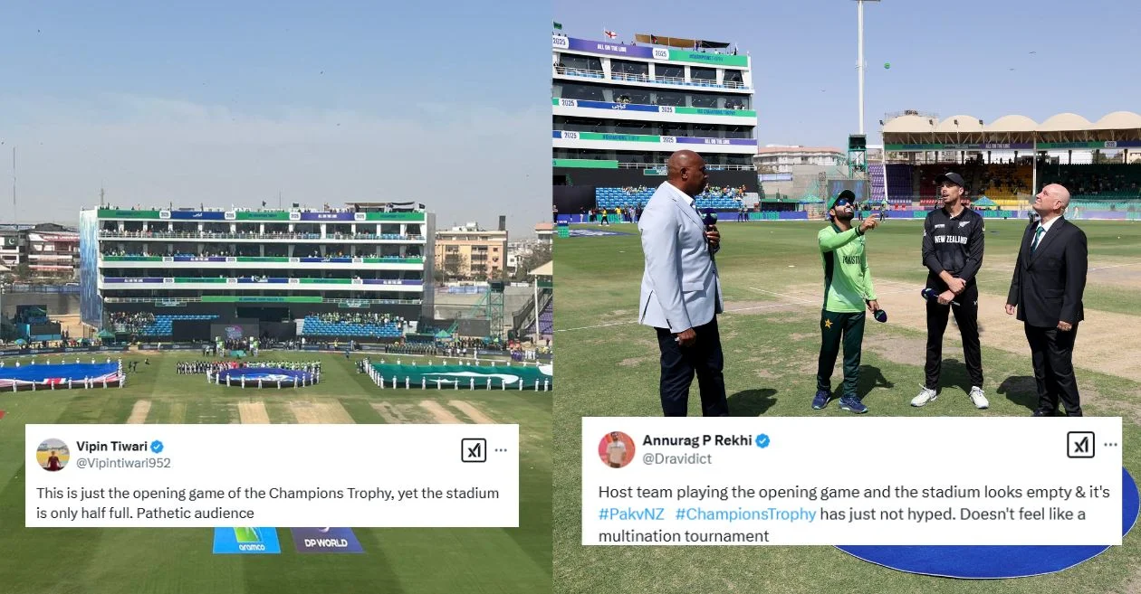 Champions Trophy 2025: Fans express frustration over empty stands in Karachi for PAK vs NZ opening game