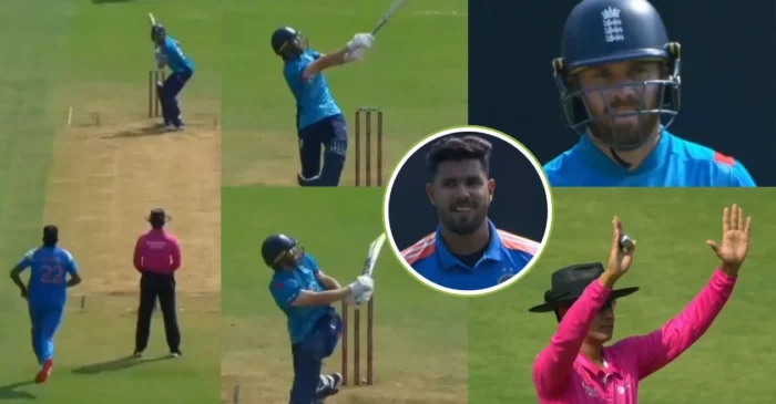 IND vs ENG [WATCH]: Phil Salt powerfully thrashes debutant Harshit Rana in a 26-run over during the 1st ODI