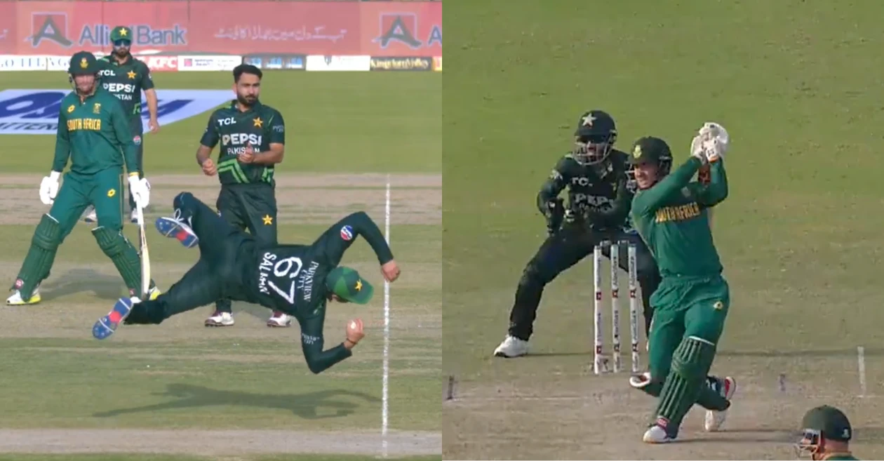 PAK vs SA [WATCH]: Salman Agha takes a blinder to remove Matthew Breetzke | Pakistan Tri-Series 2025