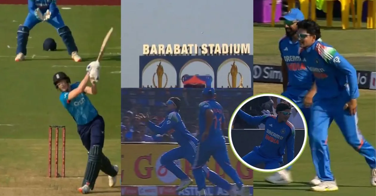 IND vs ENG [WATCH]: Shubman Gill takes a spectacular backward-running catch to dismiss Harry Brook in the Cuttack ODI