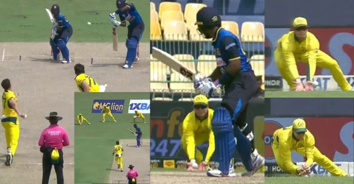 SL vs AUS [WATCH]: Steve Smith grabs a stunner at slips to dismiss Janith Liyanage in the 1st ODI