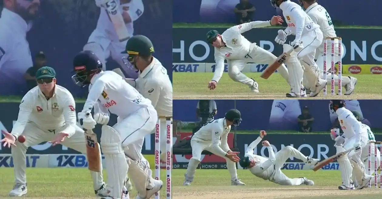 WATCH: Steve Smith plucks a one-handed screamer to dismiss Dhananjaya de Silva on Day 3 of second Test – SL vs AUS