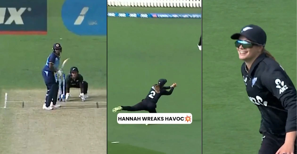 NZ-W vs SL-W [WATCH]: Emma McLeod takes a breathtaking catch to dismiss Achini Kulasuriya in the 2nd ODI