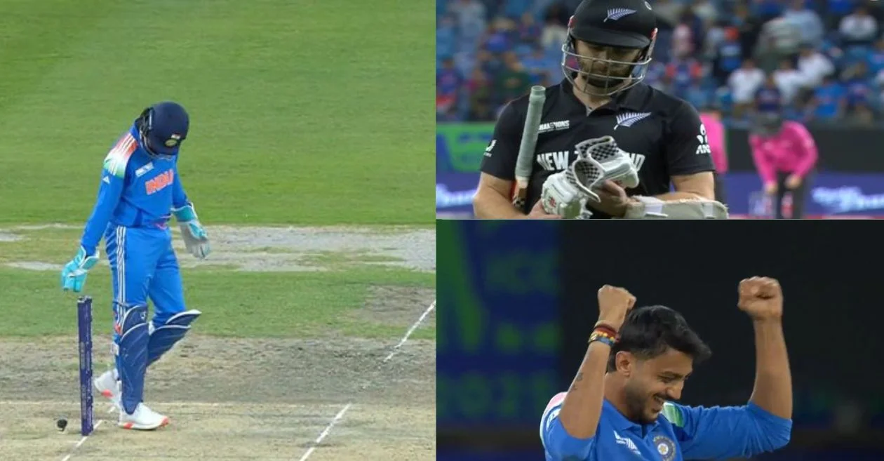 IND vs NZ [WATCH]: Axar Patel dents New Zealand’s chase by removing Kane Williamson in the Champions Trophy 2025