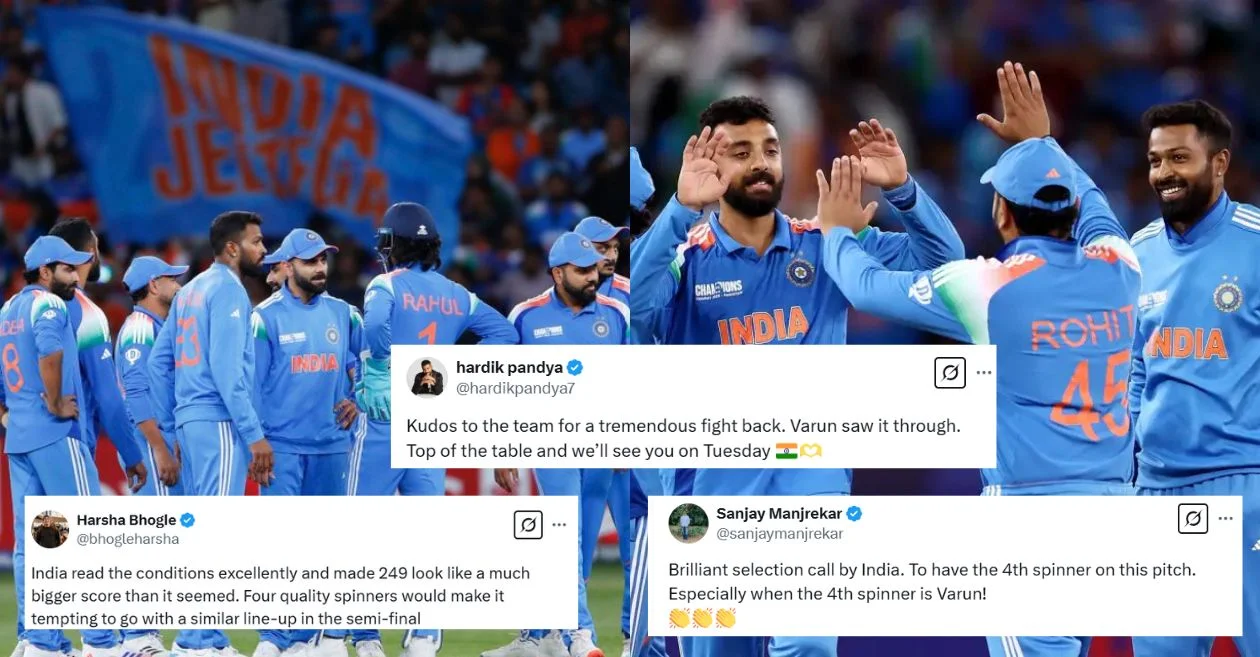 Champions Trophy 2025: Fans erupt as India seals a semifinal clash with Australia after Varun Chakravarthy destroys New Zealand