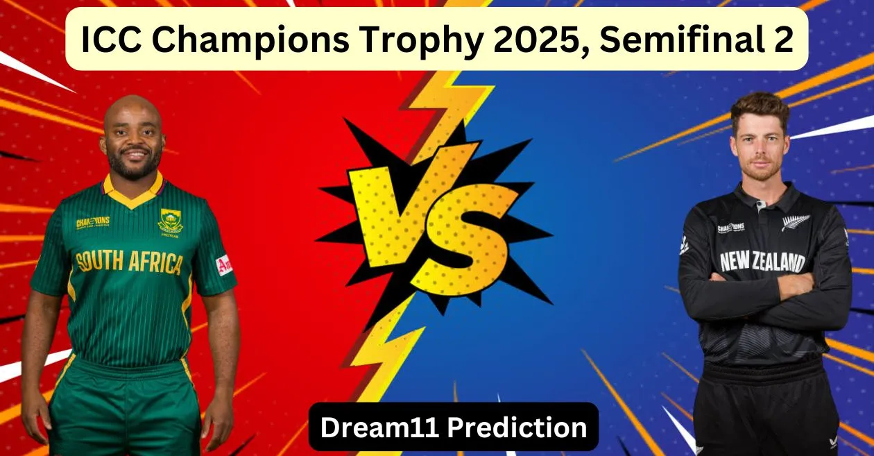 SA vs NZ, Champions Trophy 2025 Semifinal 2: Match Prediction, Dream11 Team, Fantasy Cricket Tips, Captain & Vice-Captain | South Africa vs New Zealand