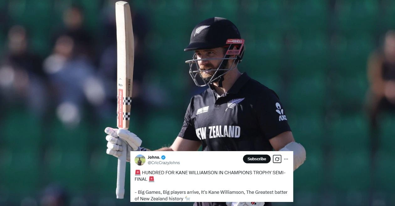 Fans applaud as Kane Williamson scores a solid century against South Africa in the semifinal of Champions Trophy 2025