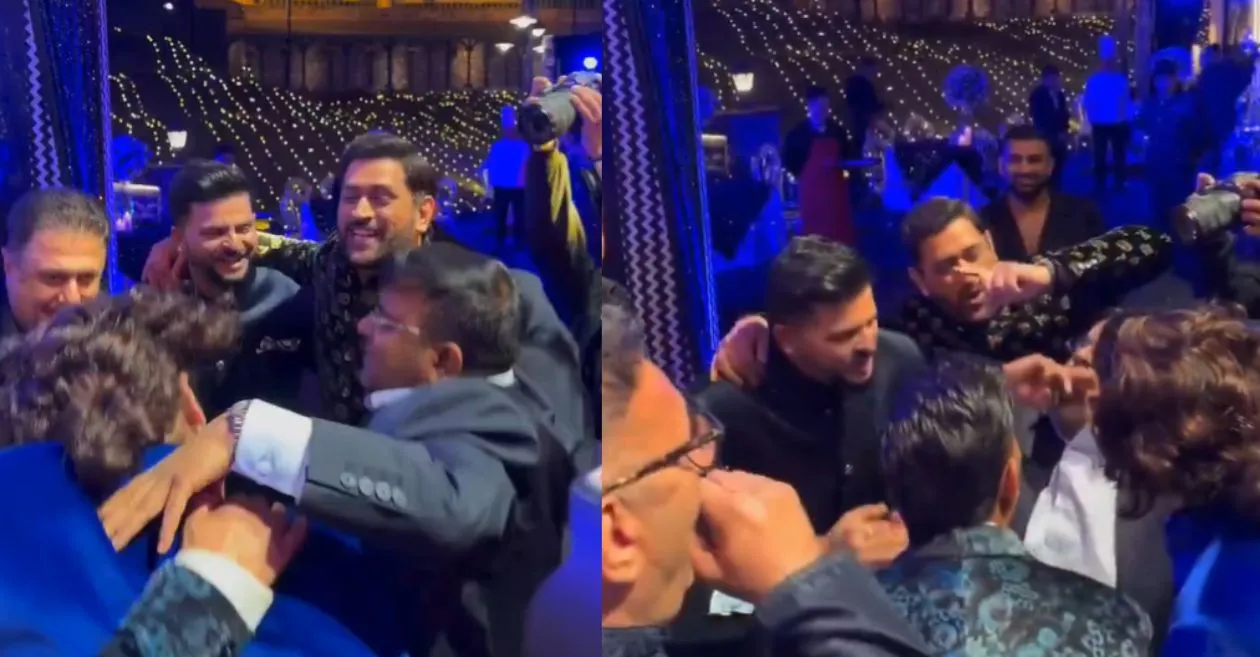 WATCH: MS Dhoni and Suresh Raina set the dance floor ablaze at Rishabh Pant’s sister’s wedding