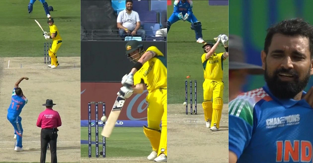 IND vs AUS [WATCH]: Mohammed Shami stuns Steve Smith with a banger in the Champions Trophy 2025