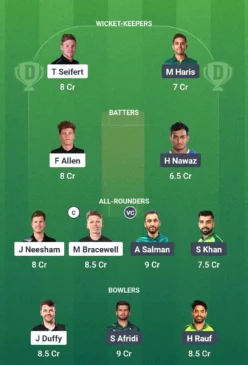 NZ vs PAK Dream11 Team for March 23