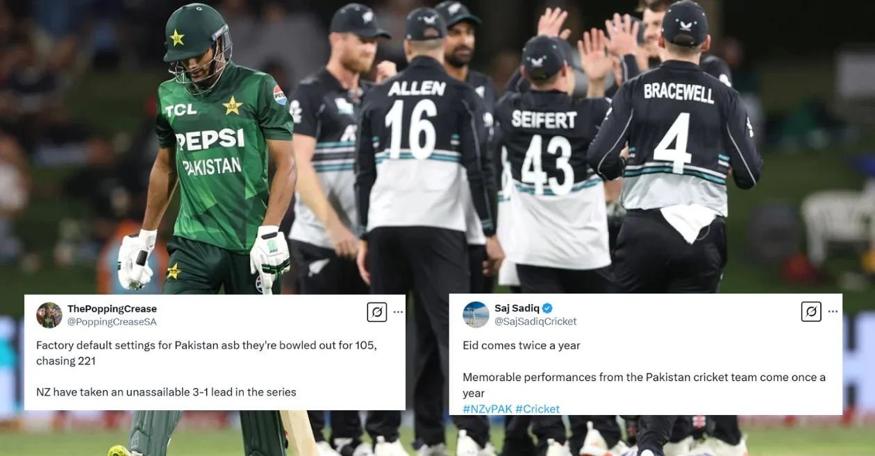 Netizens react as New Zealand outplay Pakistan in Mount Maunganui to take an unassailable 3-1 lead in the T20I series