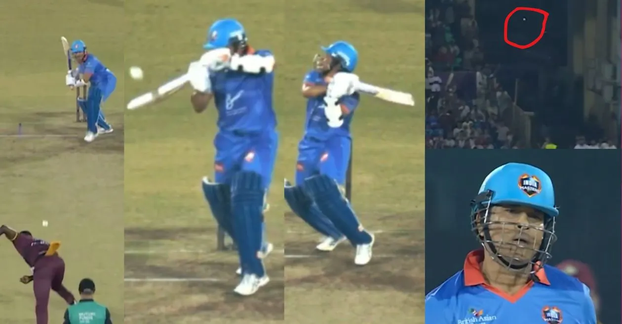 WATCH: Sachin Tendulkar recreates his iconic upper cut against Jerome Taylor in IML 2025 final