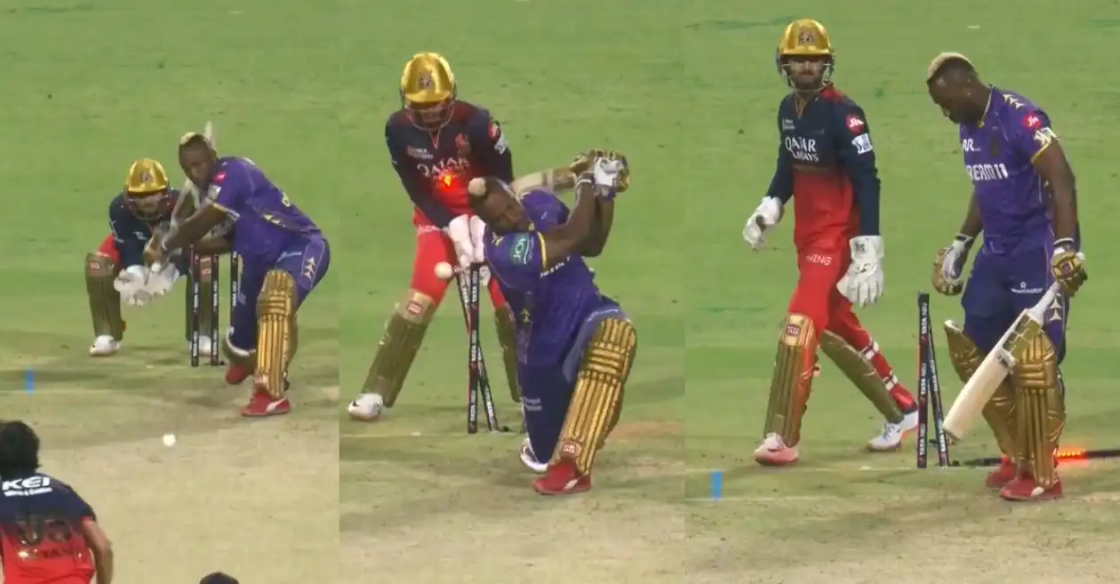 WATCH: Suyash Sharma cleans up Andre Russell with a stunning wrong’un in IPL 2025 opener