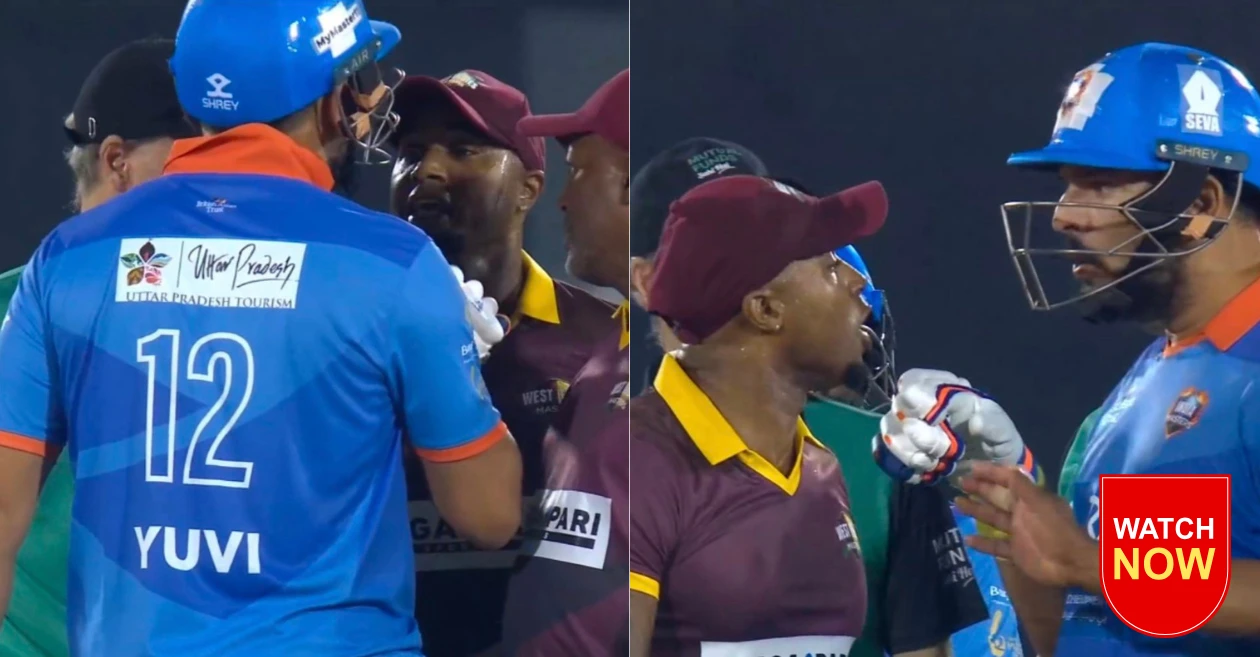 WATCH: Tino Best and Yuvraj Singh engage in war of words, Ambati Rayudu and Brian Lara intervene | International Masters League 2025 final