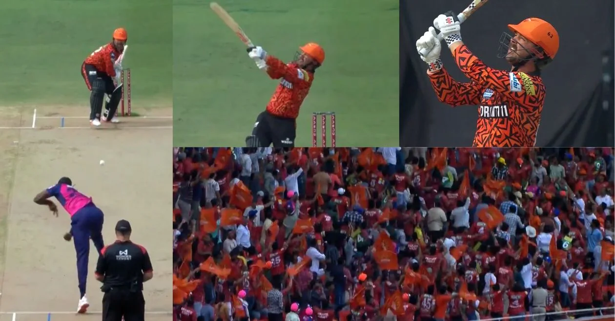 SRH vs RR [WATCH]: Travis Head unleashes carnage with a brutal 105m six against Jofra Archer in the IPL 2025