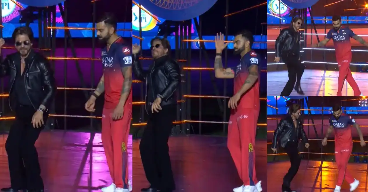 WATCH: Virat Kohli dances to ‘Jhoome Jo Pathaan’ with Shah Rukh Khan at IPL 2025 opening ceremony