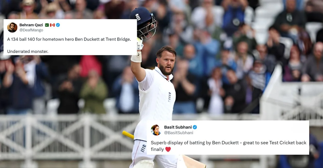 ENG vs ZIM: Fans go wild as Ben Duckett lights up Nottingham with a dazzling century on Day 1 of the one-off Test